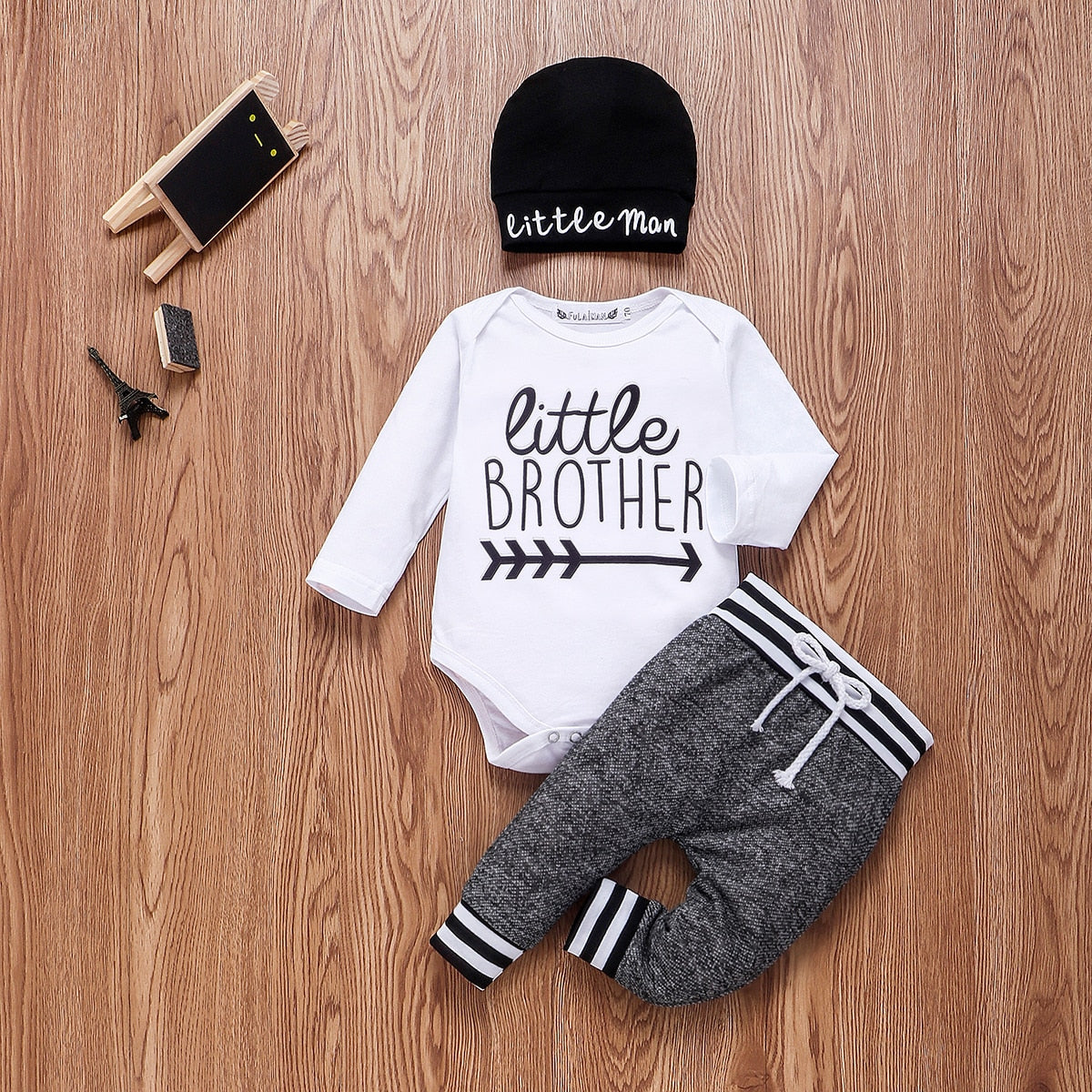 BABABYBU Baby Boy Clothes Sets 3pcs Little Brother
